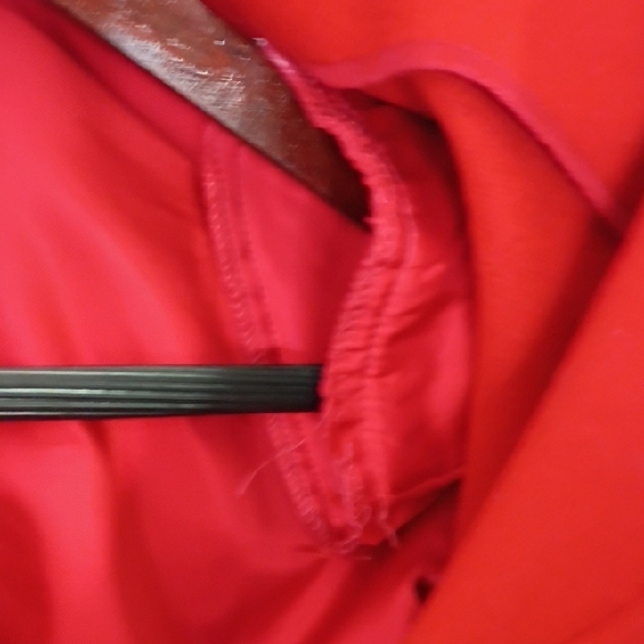 Geoffrey Beene For Gallant Red Trench Coat Peacoat with Gold Buttons 100% Wool - Picture 8 of 12